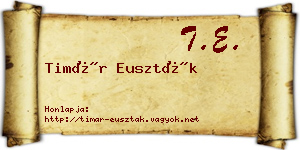 Timár Euszták névjegykártya